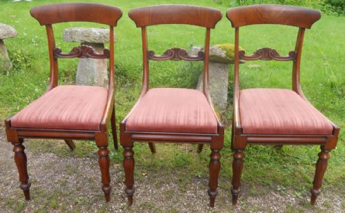 Set of Three Victorian Mahogany Dining Chairs