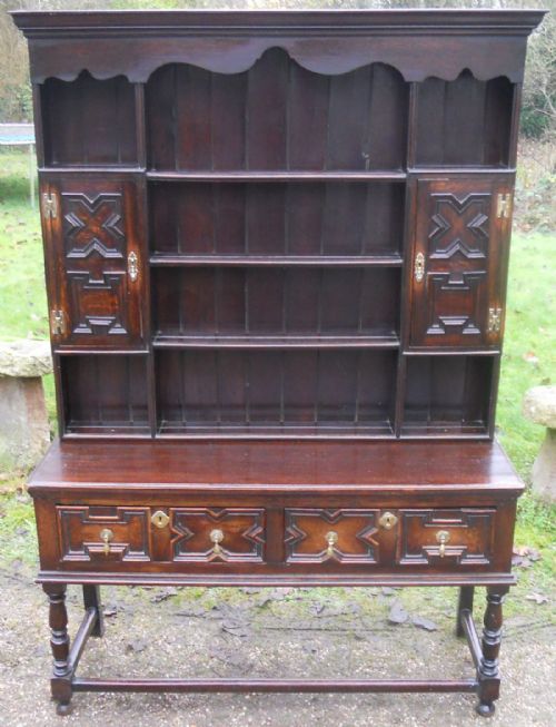 fig 1. Jacobean Style Oak Dresser