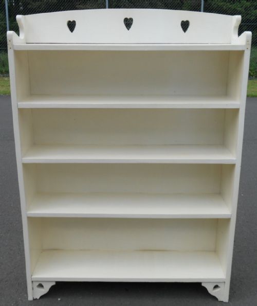 Arts & Craft Painted Oak Open Bookcase