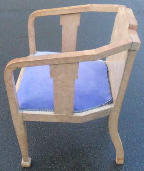 DECO BLEACHED WALNUT DESK ARMCHAIR - ADDITIONAL PHOTO 1