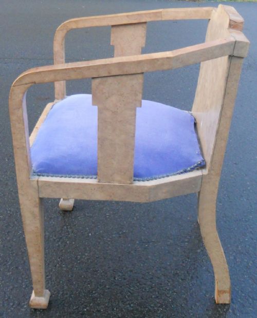 DECO BLEACHED WALNUT DESK ARMCHAIR - ADDITIONAL PHOTO 2