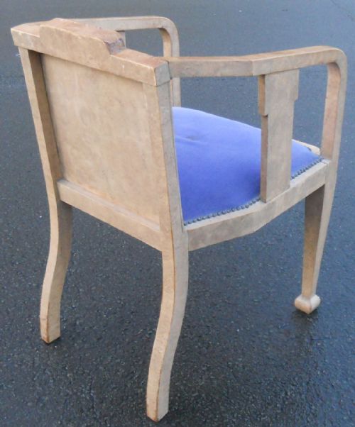 DECO BLEACHED WALNUT DESK ARMCHAIR - ADDITIONAL PHOTO 5