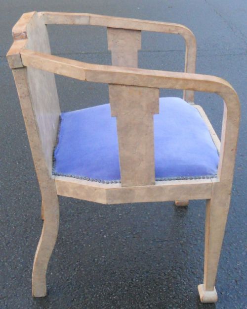 DECO BLEACHED WALNUT DESK ARMCHAIR - ADDITIONAL PHOTO 6