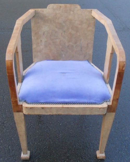 DECO BLEACHED WALNUT DESK ARMCHAIR - ADDITIONAL PHOTO 7
