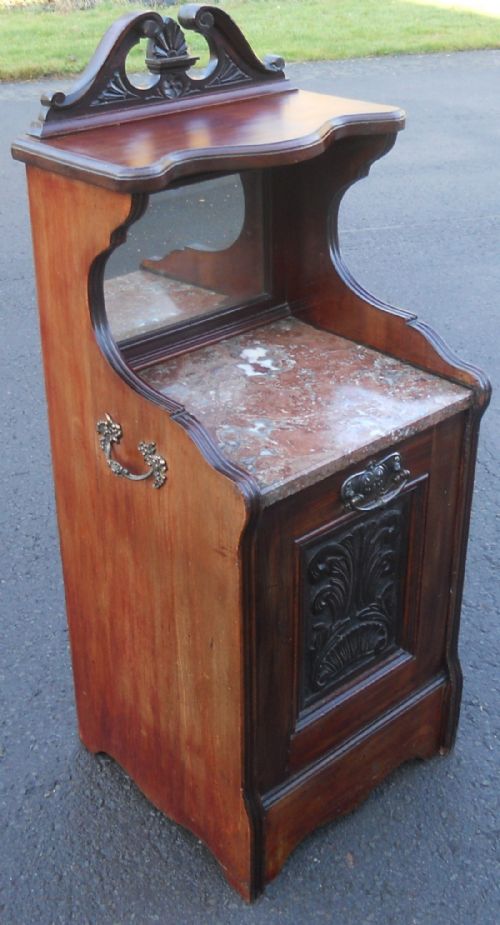 Edwardian Mahogany Standing Perdonium Coal Box