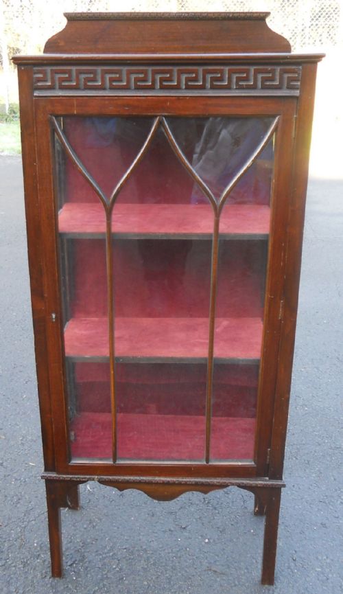 Edwardian Small Mahogany Single Door Display Cabinet