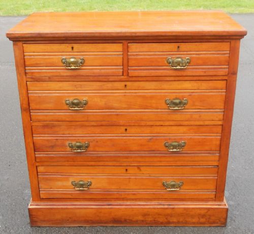 Edwardian Satin Walnut Chest of Drawers