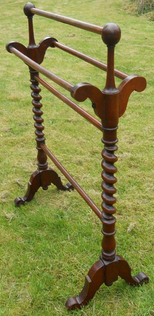 Victorian Mahogany Towel Rail