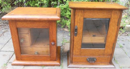 Two Oak Smokers Cabinets