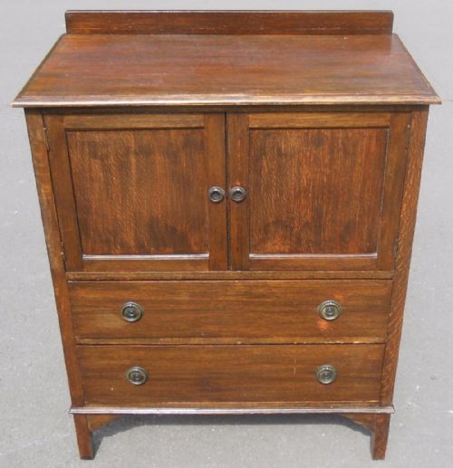 Edwardian Oak Tallboy Chest of Drawers