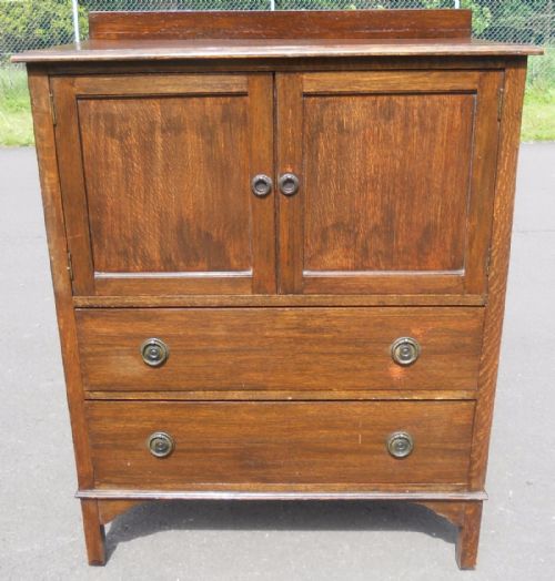 fig 1. Edwardian Oak Tallboy Chest of Drawers