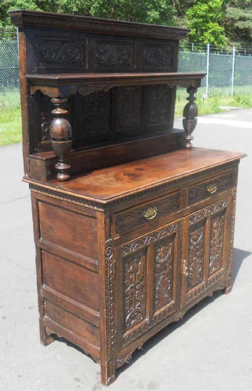 fig 1. Victorian Carved Oak Sideboard