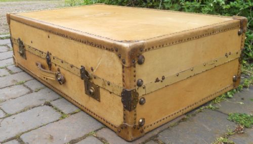 LEATHER BOUND FITTED TRAVEL TRUNK - ADDITIONAL PHOTO 1