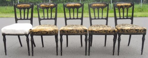Set of Five Aesthetic Movement Dining Chairs