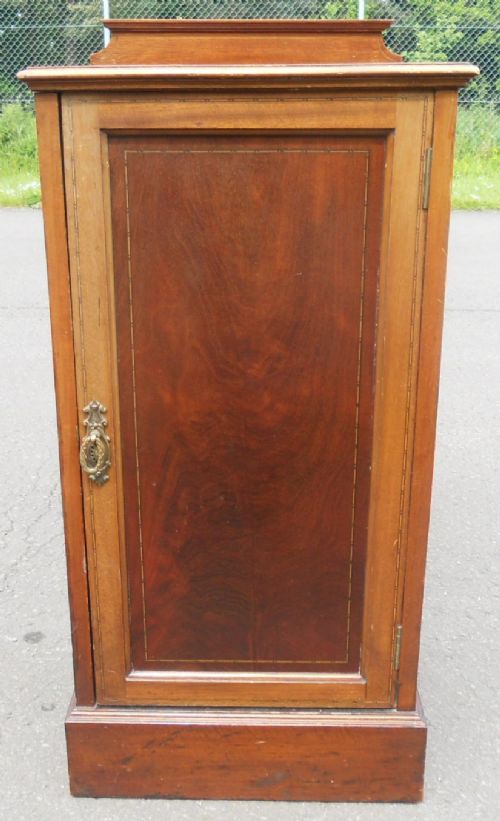 Edwardian Inlaid Mahogany Bedside Cabinet