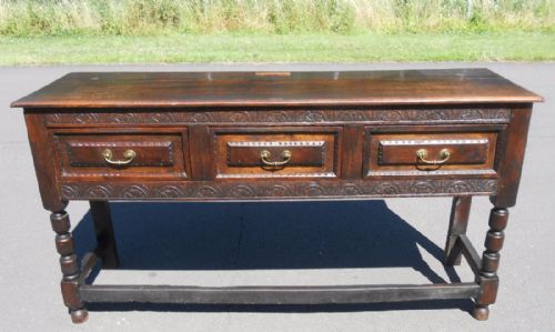 Victorian Carved Oak Dresser Base