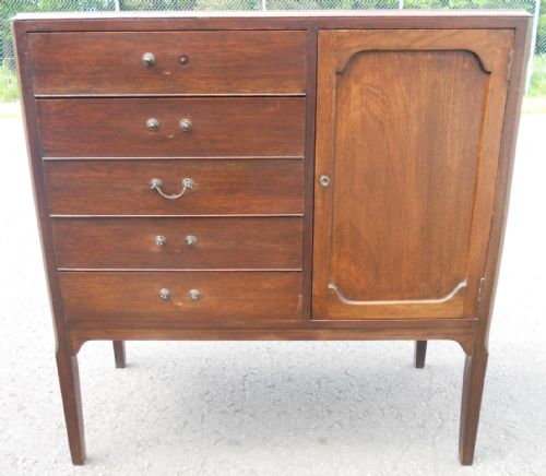 EDWARDIAN MAHOGANY MUSIC CABINET - ADDITIONAL PHOTO 1
