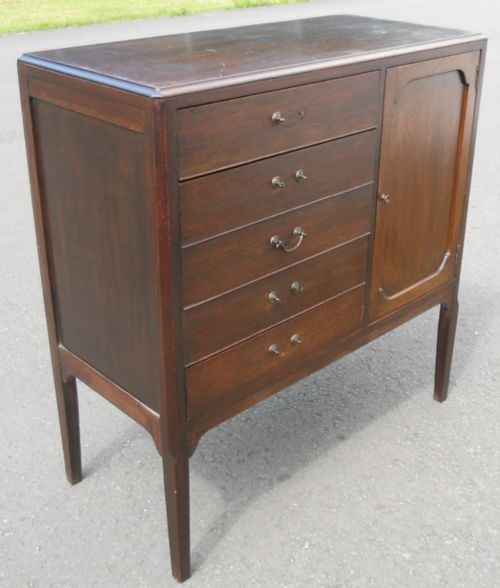 EDWARDIAN MAHOGANY MUSIC CABINET - ADDITIONAL PHOTO 2