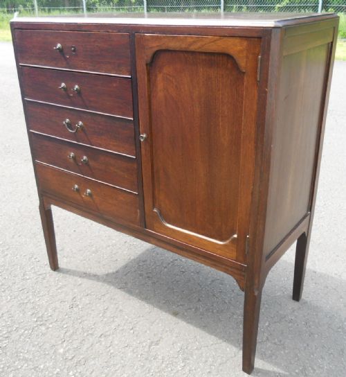 EDWARDIAN MAHOGANY MUSIC CABINET - ADDITIONAL PHOTO 3