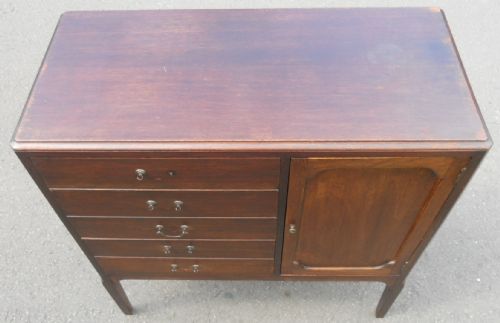 EDWARDIAN MAHOGANY MUSIC CABINET - ADDITIONAL PHOTO 5