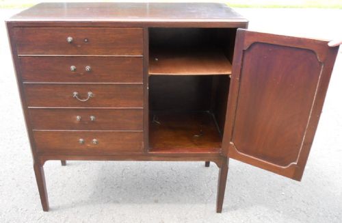 EDWARDIAN MAHOGANY MUSIC CABINET - ADDITIONAL PHOTO 6