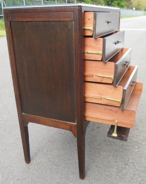 EDWARDIAN MAHOGANY MUSIC CABINET - ADDITIONAL PHOTO 9
