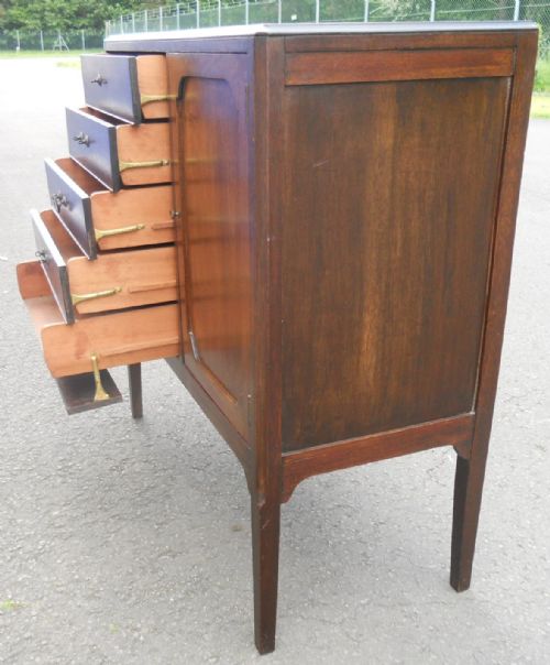 EDWARDIAN MAHOGANY MUSIC CABINET - ADDITIONAL PHOTO 10