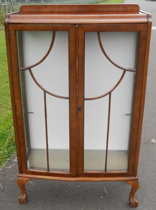 Deco Walnut China Cabinet