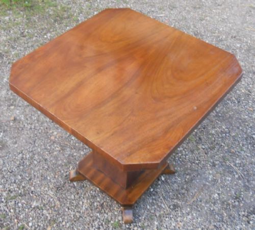 DECO WALNUT PEDESTAL COFFEE TABLE - ADDITIONAL PHOTO 3