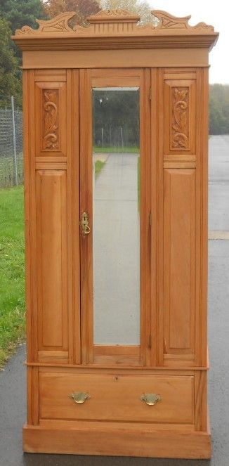 Edwardian Satin Walnut Hanging Wardrobe
