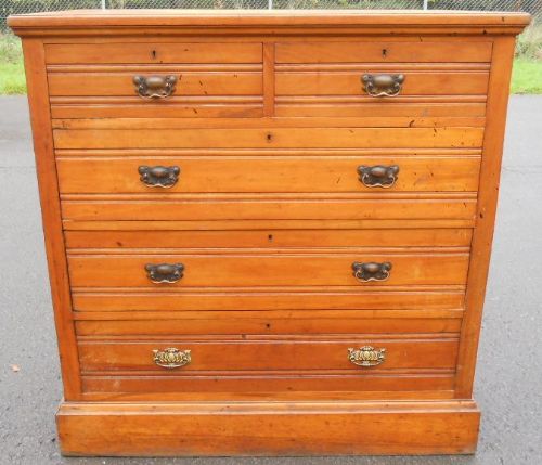 Edwardian Satin Walnut Chest of Drawers