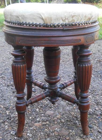 Victorian Mahogany Framed Piano Stool