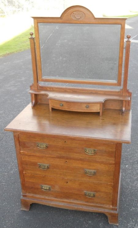 Edwardian Oak Dressing Table
