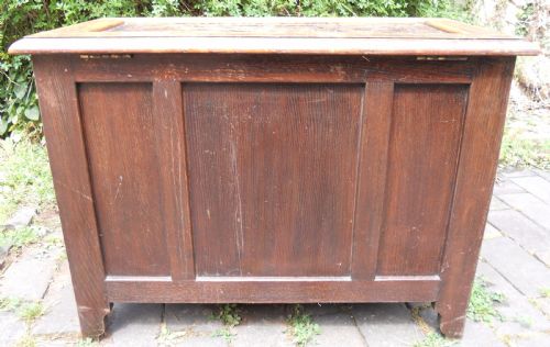 VICTORIAN SMALL CARVED OAK BLANKET CHEST - ADDITIONAL PHOTO 12