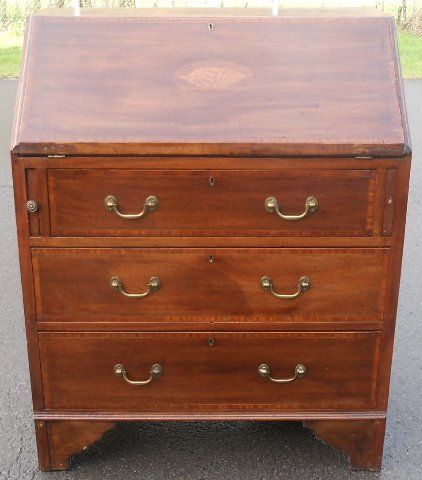 Edwardian Inlaid Mahogany Writing Bureau