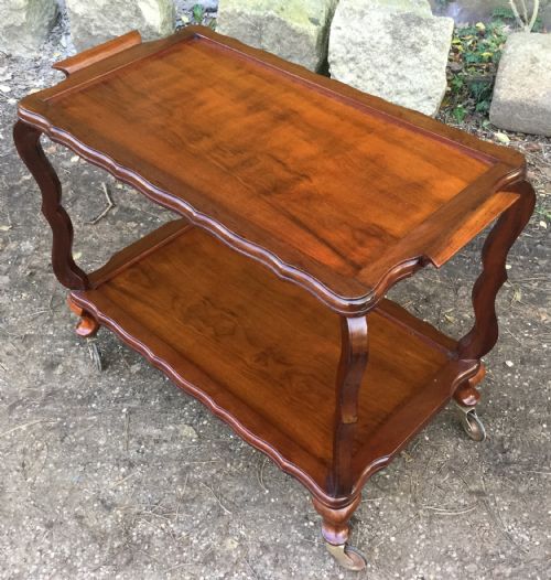 Edwardian Mahogany Two Tier Tea Trolley