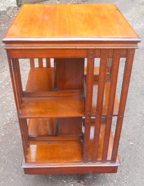 Edwardian Mahogany Revolving Bookcase