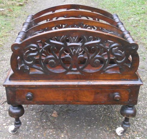 Victorian Mahogany Canterbury Stand