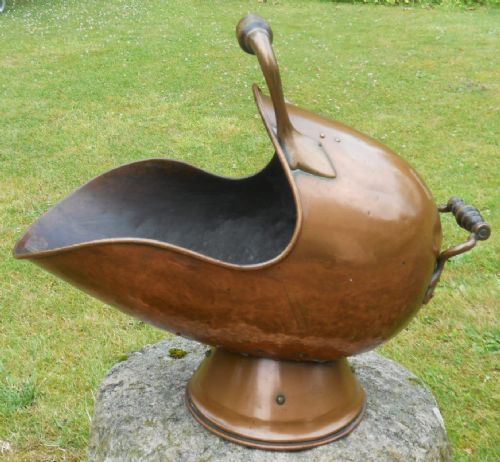VICTORIAN COPPER COAL HELMET - ADDITIONAL PHOTO 6