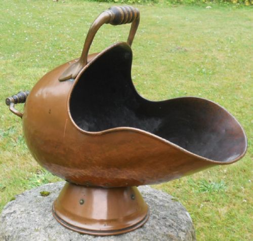 VICTORIAN COPPER COAL HELMET - ADDITIONAL PHOTO 10