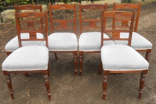 Set of Six Edwardian Mahogany Dining Chairs