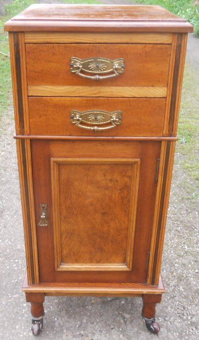 Edwardian Mahogany Tall Bedside Cabinet