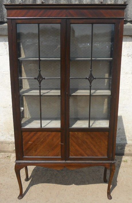 Edwardian Mahogany China Display Cabinet