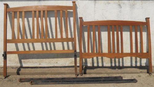 Edwardian Satin Walnut Double Bed