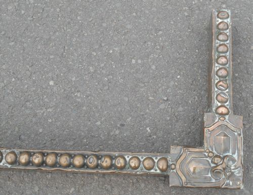 ARTS CRAFT COPPER FRAMED FIRESIDE KERB - ADDITIONAL PHOTO 4