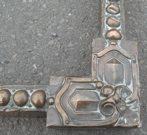 ARTS CRAFT COPPER FRAMED FIRESIDE KERB - ADDITIONAL PHOTO 6