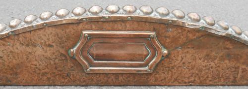 ARTS CRAFT COPPER FRAMED FIRESIDE KERB - ADDITIONAL PHOTO 10
