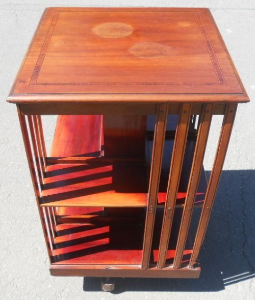 Edwardian Mahogany Revolving Bookcase