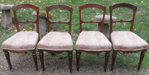 Set of Four Edwardian Mahogany Dining Chairs