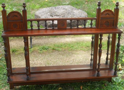 Edwardian Mahogany Overmantel Mirror